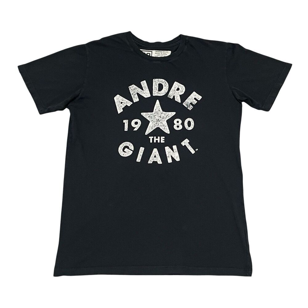 Roots of Fight Shirt Mens Medium Black Andre The Giant Cotton Short Sleeve USA